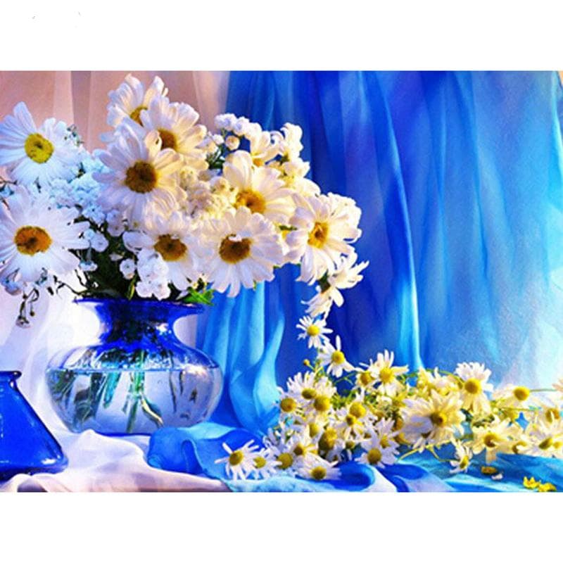 Diamond Embroidery Daisy Flower 5D DIY Diamond Painting Cross Stitch Rhinestone Mosaic Decoration 20X30CM