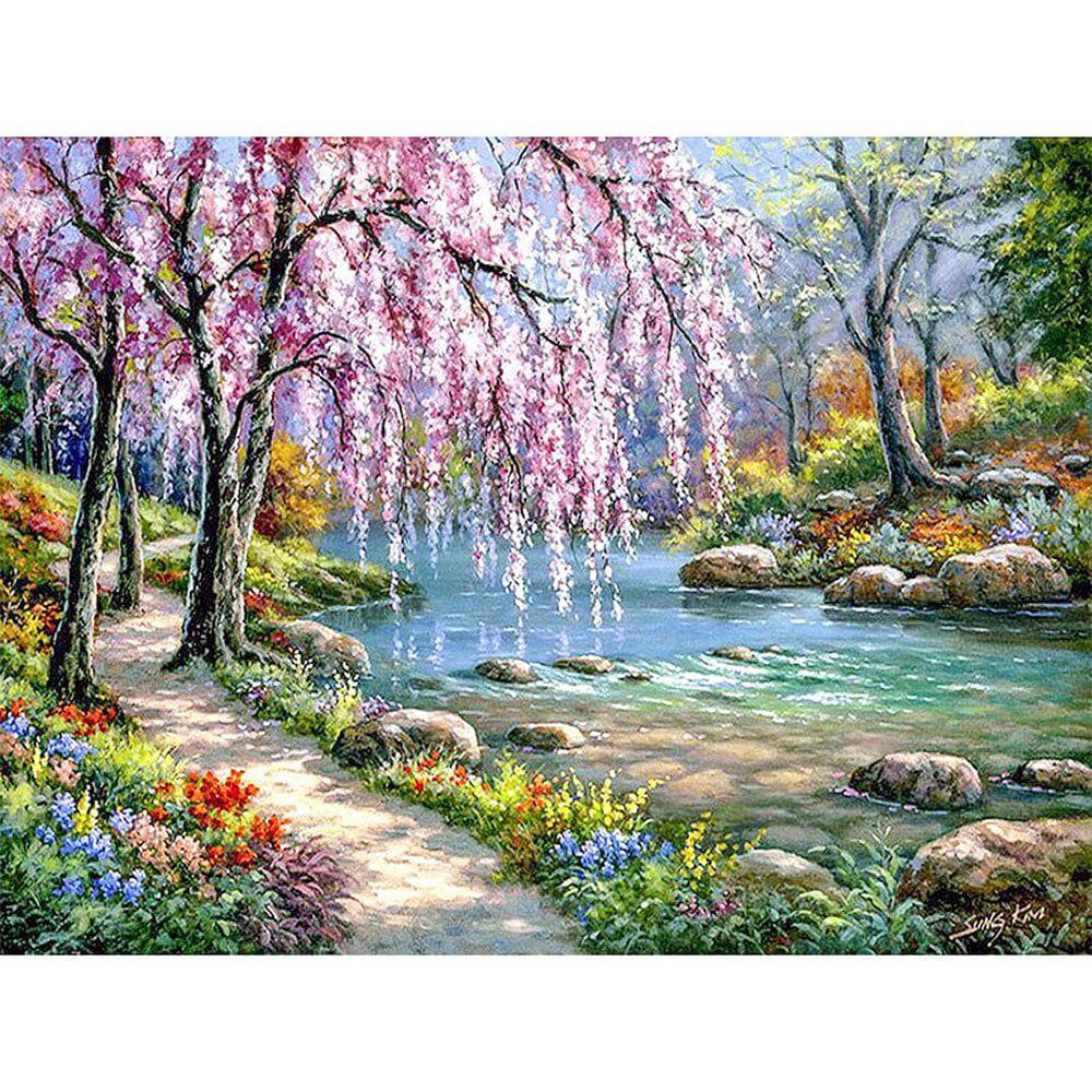 Diamond Painting Landscape Diy Full Diamond Embroidery Scenery Mosaic Picture of Rhinestone 20X30CM