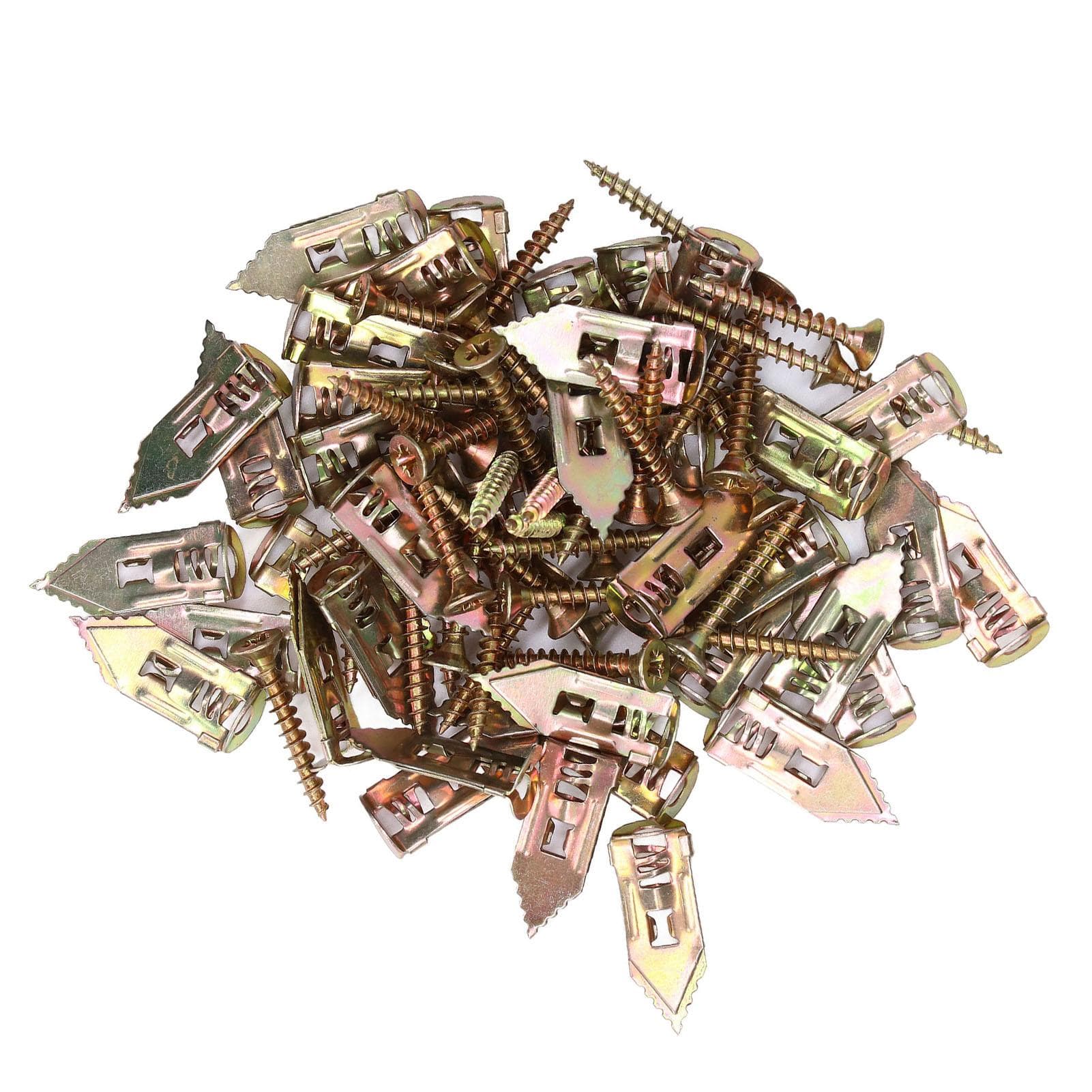 40Pack Self Drilling Anchors Screws Set Drywall Metal Anchors Knock Type for House Decoration