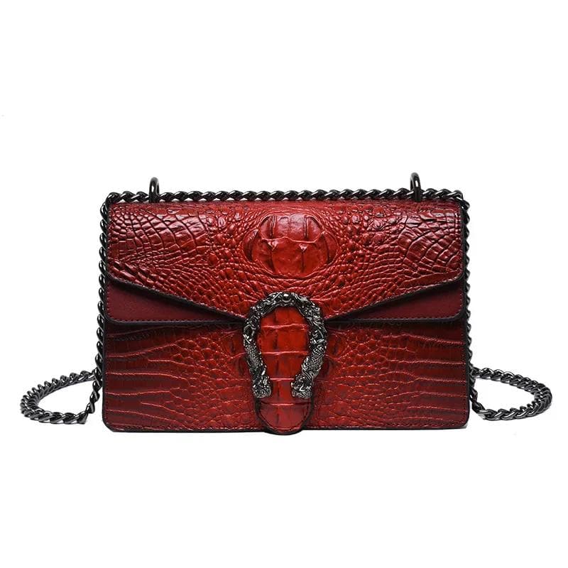 Luxury Handbags Crossbody Shoulder Bag for Women Snake Printed Leather Evening Clutch Chain Strap Purse