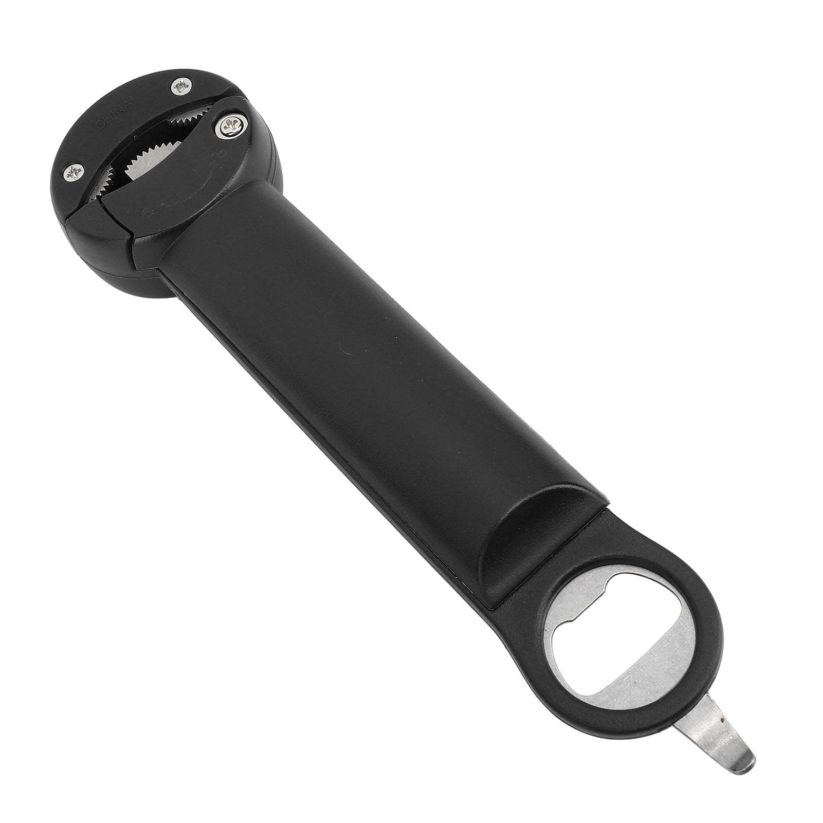 Retractable Jar Opener Adjustable Stainless Steel Labor Saving Multifunctional Bottle Opener for Black