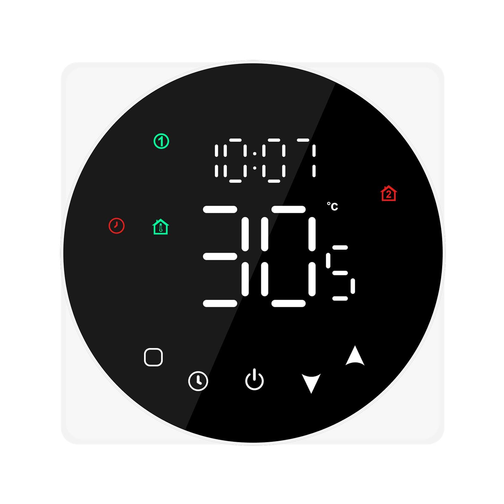 LCD Display Smart Temperature Controller 5A Touch Screen Water Heating Device Thermostat Weekly No wifi black