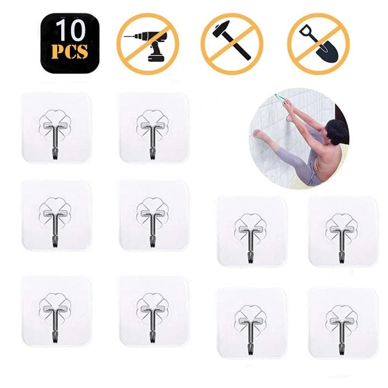 10/20/50pcs Self -adhesive Universal Hooks 10pcs