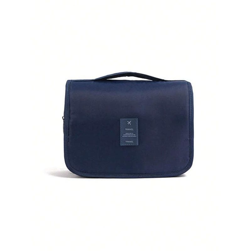 Makeup Bag Letter Decor Makeup Bag Hanging Cosmetic Bag Large Capacity Cosmetic Bag Makeup Bag Makeup Pouch Skincare Bag Toiletry Bag navy blue