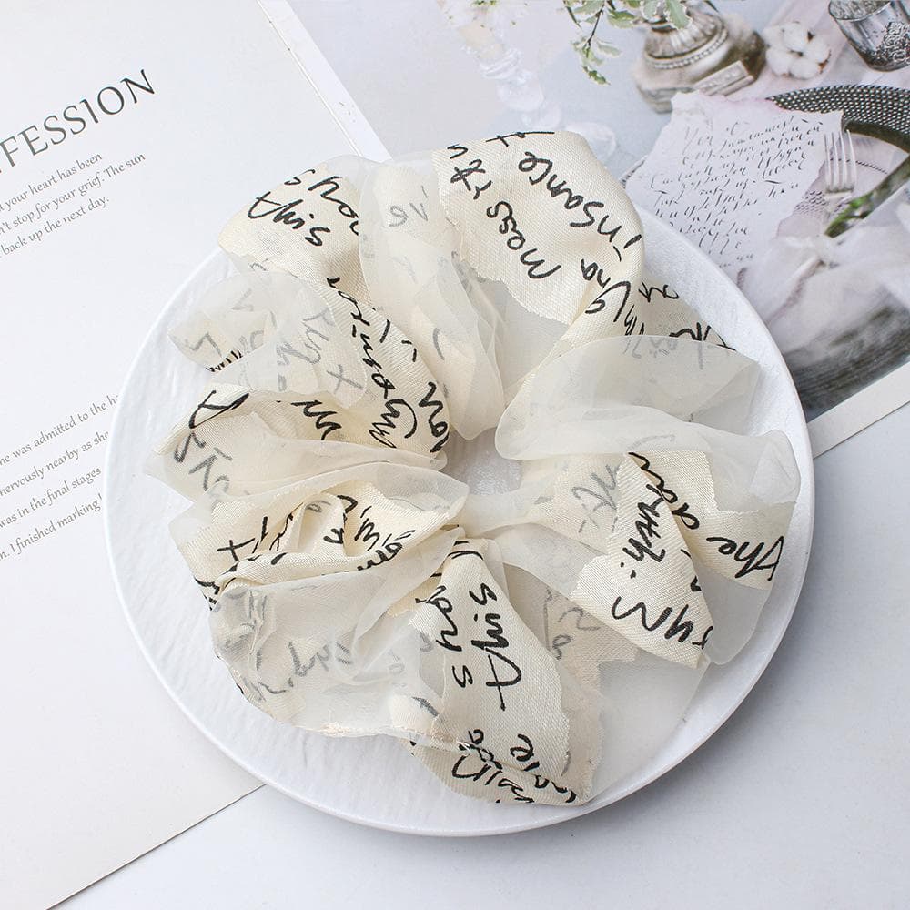 Ruffle High Elastic Hair Bands Girls French Vintage Elegant Hairbands Ribbon Hair Ties Women Girls Cute Hair Styling Accessories