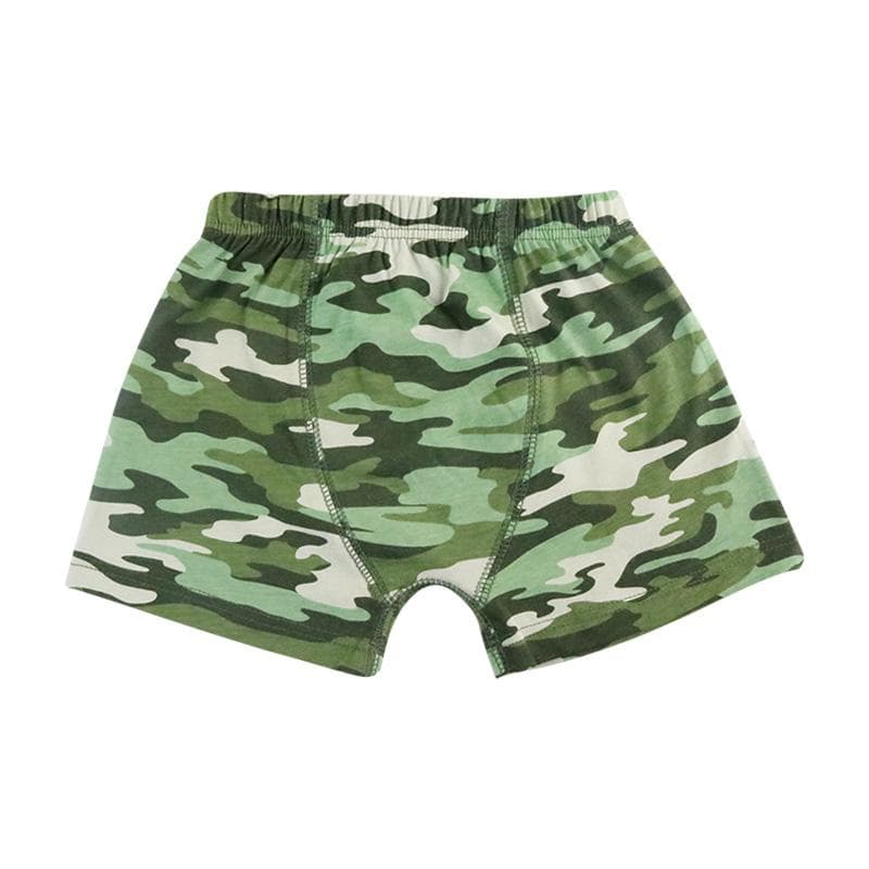 Kids Baby Boys Camouflage Panties Cartoon Boxer Underpants Kids Briefs For 2-5 Year 2T 4/6 green