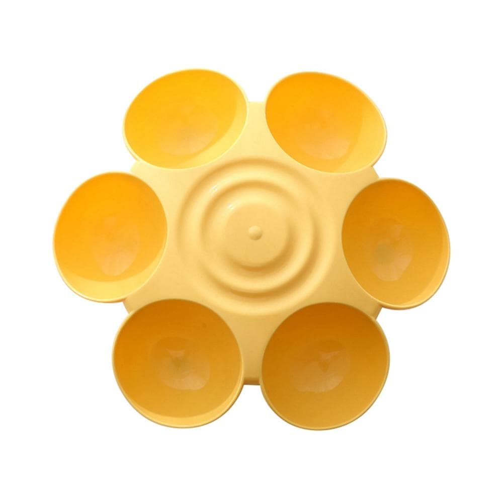 6 In 1 Dog Bowl Puppy Slow Feeder Dog Bowl Cat Water Bottle Flower Shape Cat Water Feeding Bowl Healthy Diet Dish Pet Accessory yellow