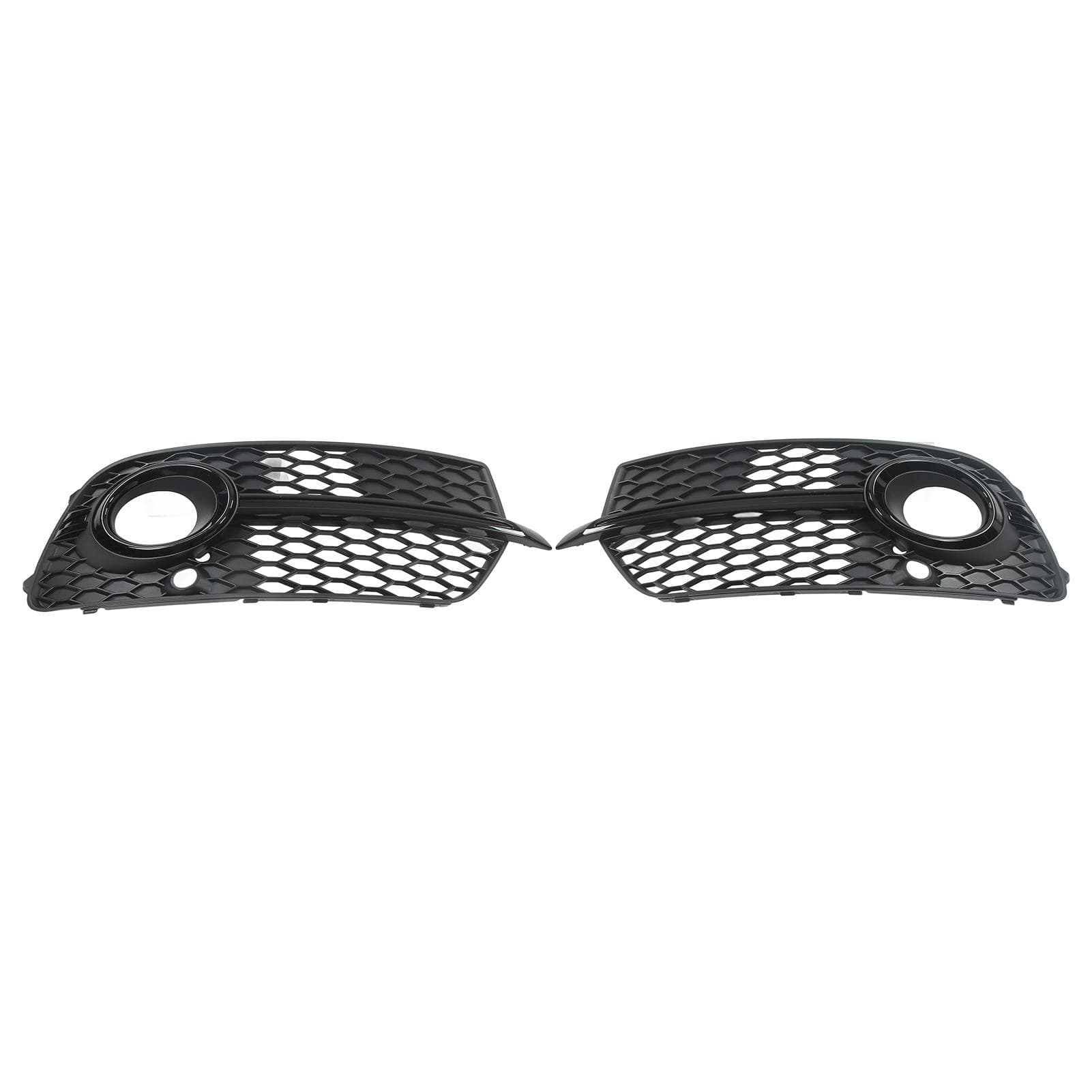 2PCS Front Fog Light Mesh Cover Gloss Black Left Right Trim Replacement for Q5 SQ5 2013?2017