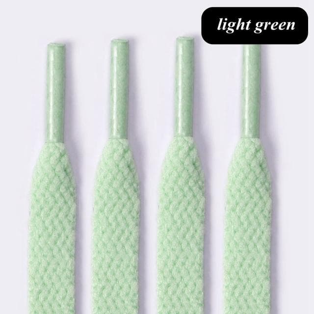 1Pair Flat Shoelaces 60-180cm for Sneakers 8mm Fabric Shoe Laces Color Shoe Lace Boot Laces for Shoes Classic Soft Shoestrings 140cm light green