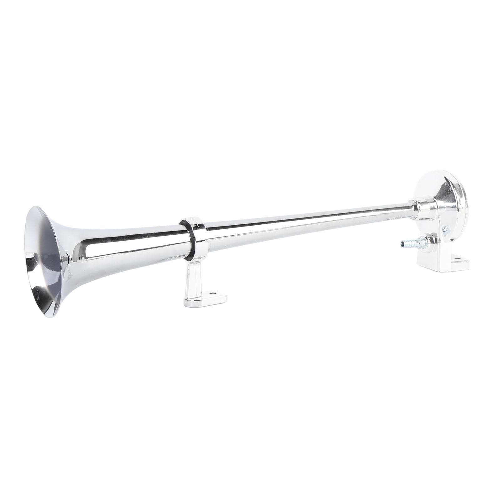 DC 12V Car Air Horn Zinc Alloy 135DB Loud Chrome Single Trumpet Truck Air Horn with Pump for Train red