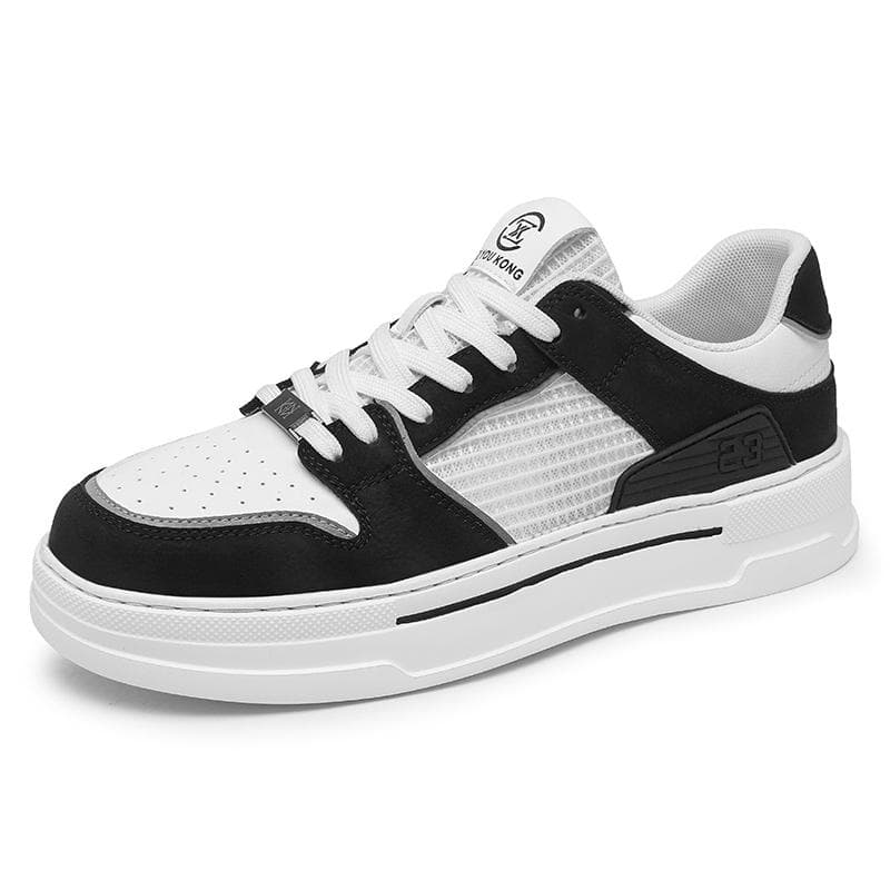 Sports Shoes Stylish Classic Men's Casual Shoes Outdoor Non-Slip Sports Leisure Shoes Large Size Thick Sole Vulcanized Shoes 44 black