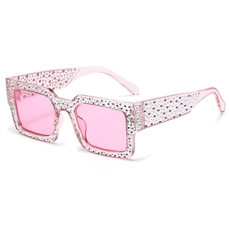 Retro Big Frame Square Sunglasses Black Rectangle Cool Designer Sun Glasses for Women Men Unisex Fashion Accessory MULTI