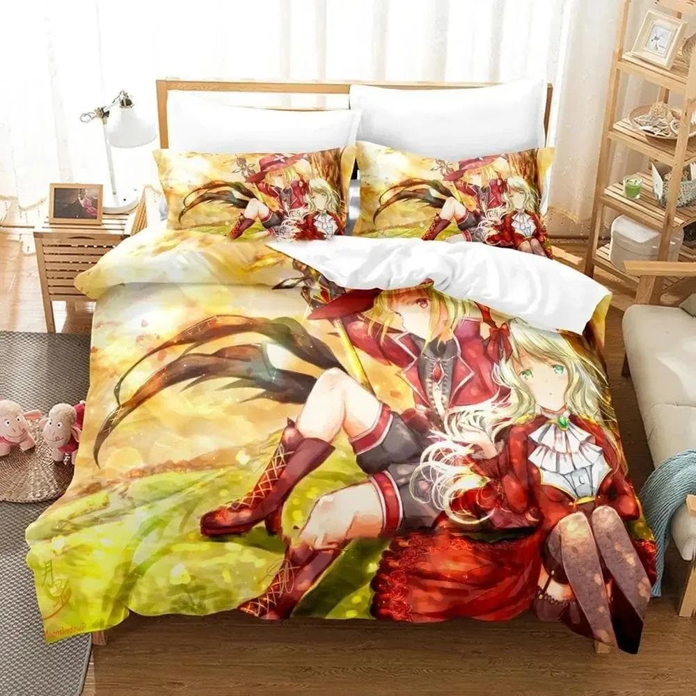 Anime Shoujo Kageki Revue Starlight Bedding Set Duvet Cover Bed Set Quilt Cover Pillowcase Comforter king Queen Size Boys Adult EU Twin 135x200cm