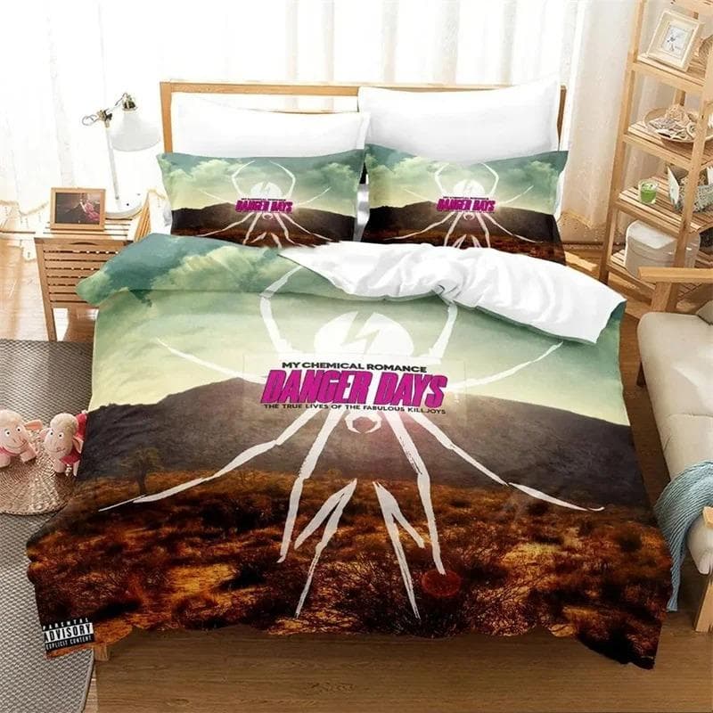 3D Printed My Chemical Romance Bedding Sets exquisite bed supplies set duvet cover bed comforter set luxury birthday gift 70x133cm 2pcs