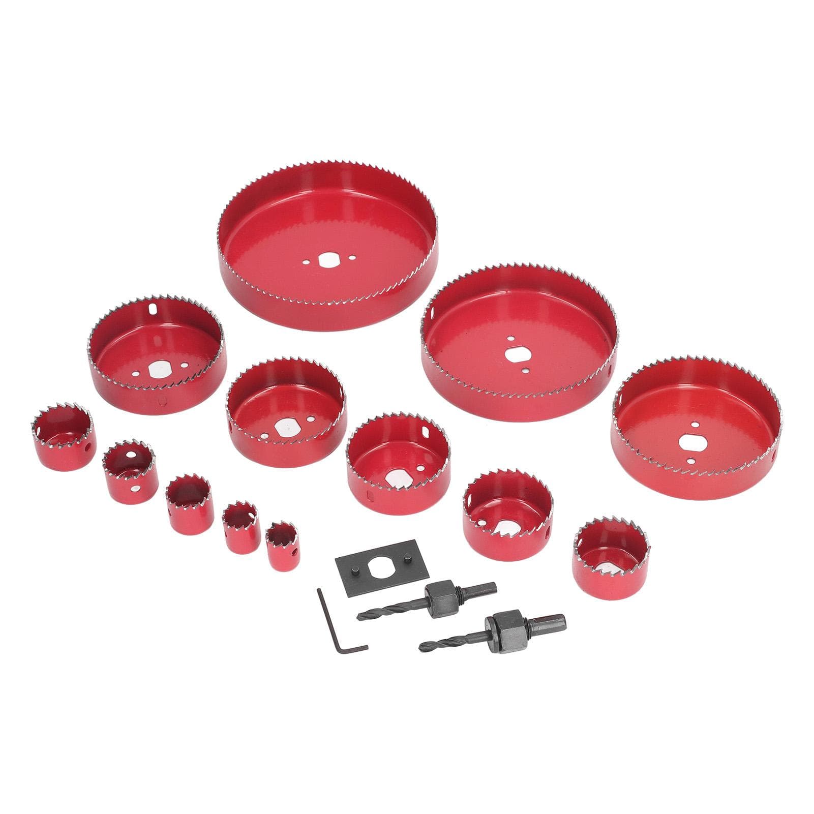 17Pcs Hole Saw Kit Bi Metal Drill Bit Set Heavy Duty Woodworking Cutter with Carrying Case for
