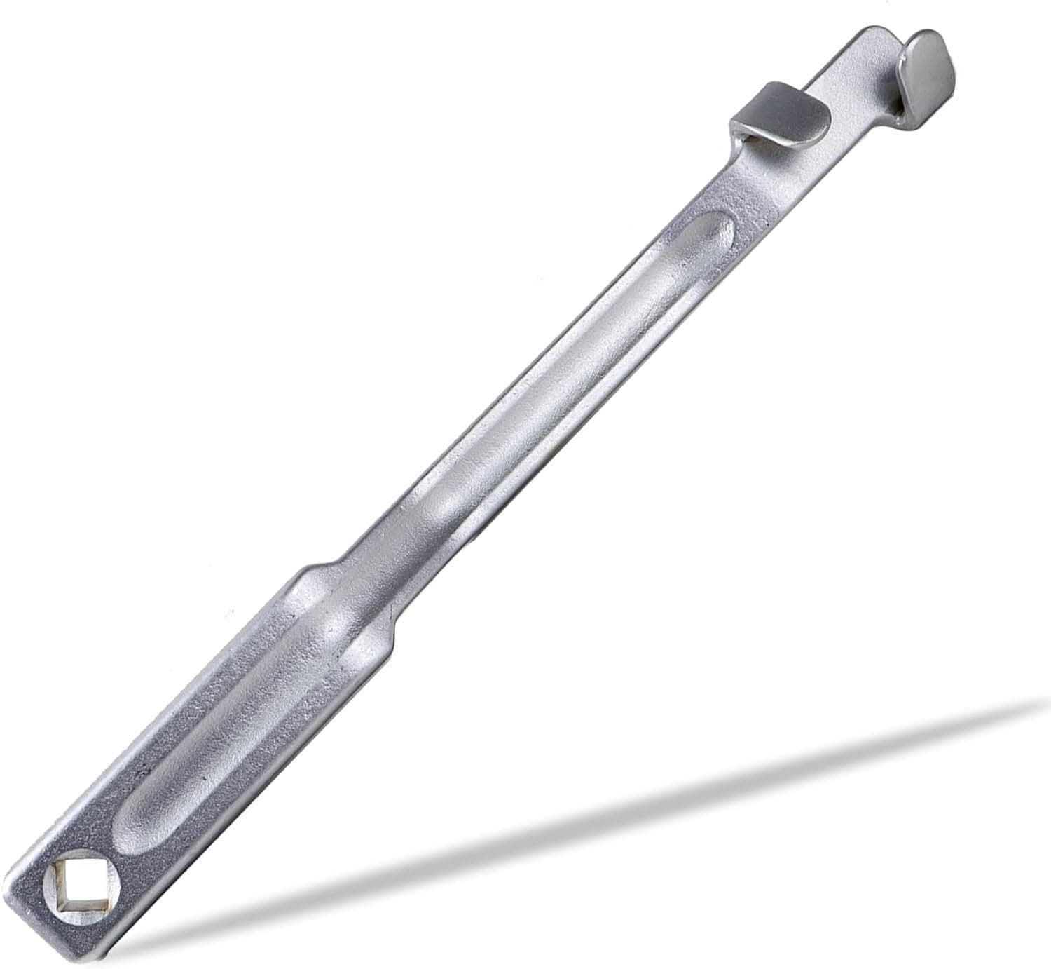 Wrench Extender Tool Bar Heavy Duty Extra Long Wrench Extension Tool With Square Hole Ultra Thin Portable Torque Amplifier Tool silver