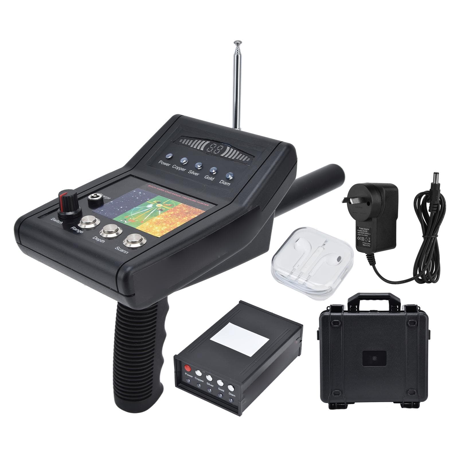 A8 Metal Detector Underground 15m Deep Metal Finder Scanner Search Range 1000m Metal Location