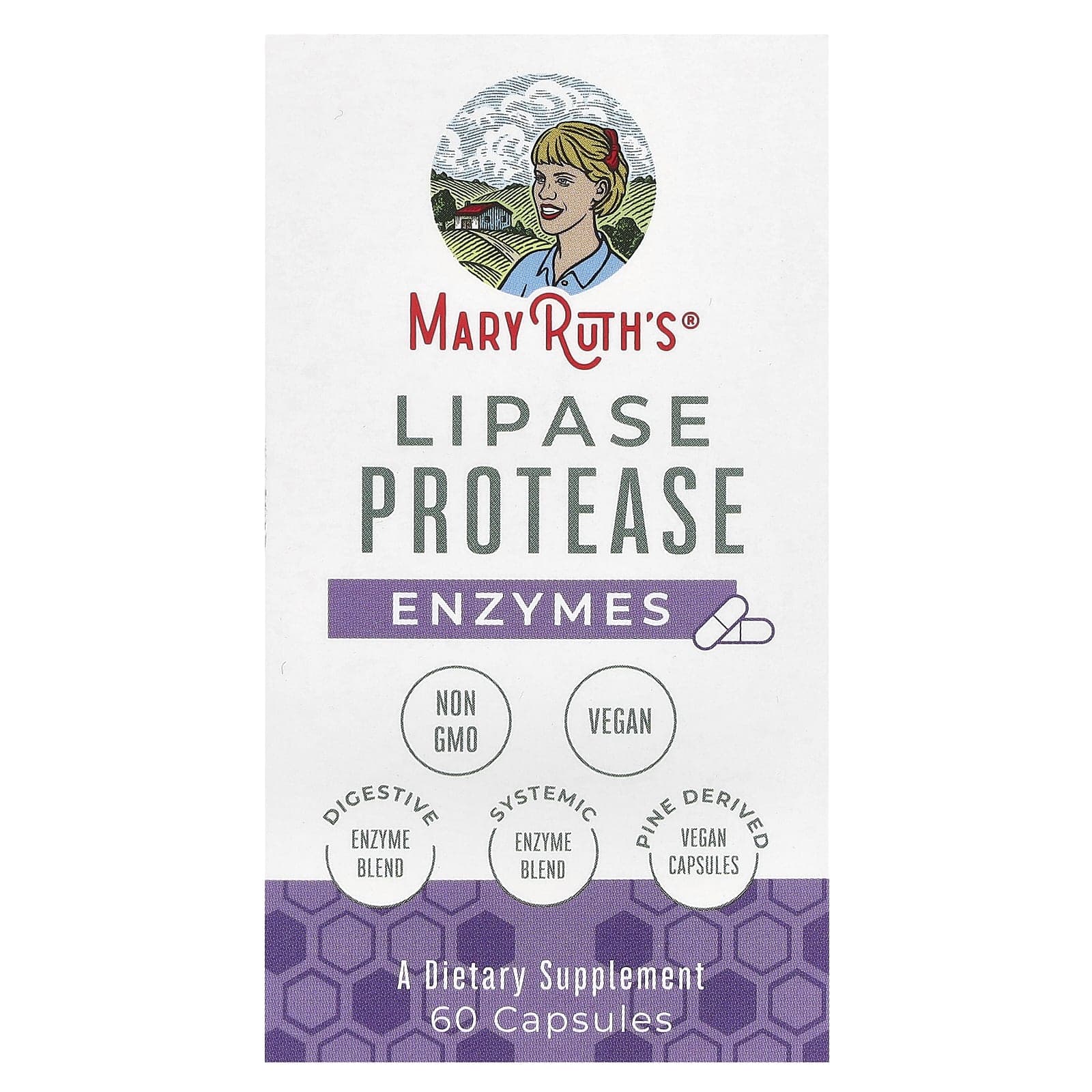 MaryRuth's, Lipase Protease Enzyme, 60 Capsules