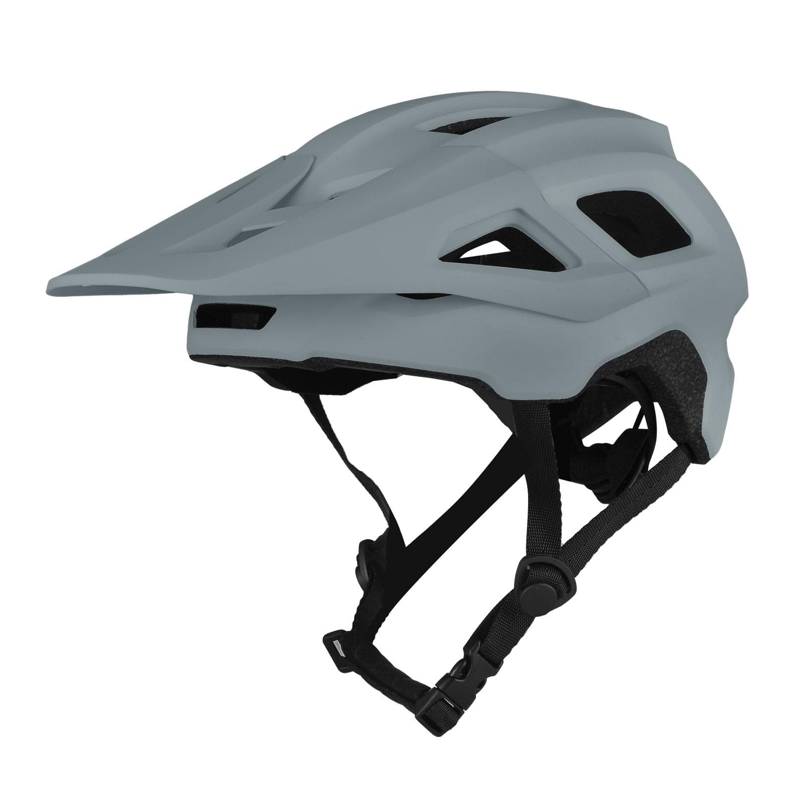 Mountain Bike Helmets 17 Vents Breathable Cycle Helmet EPS Bicycle Helmet with Detachable Sun Visor gray