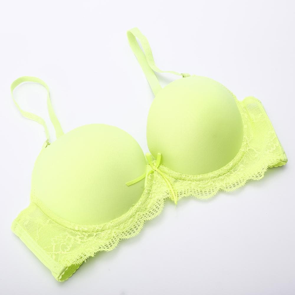 Women Sexy Bras Plus Size Lace Bralette Girls Fashion Bra Push Up Bra Women Underwear Brassiere 36A green
