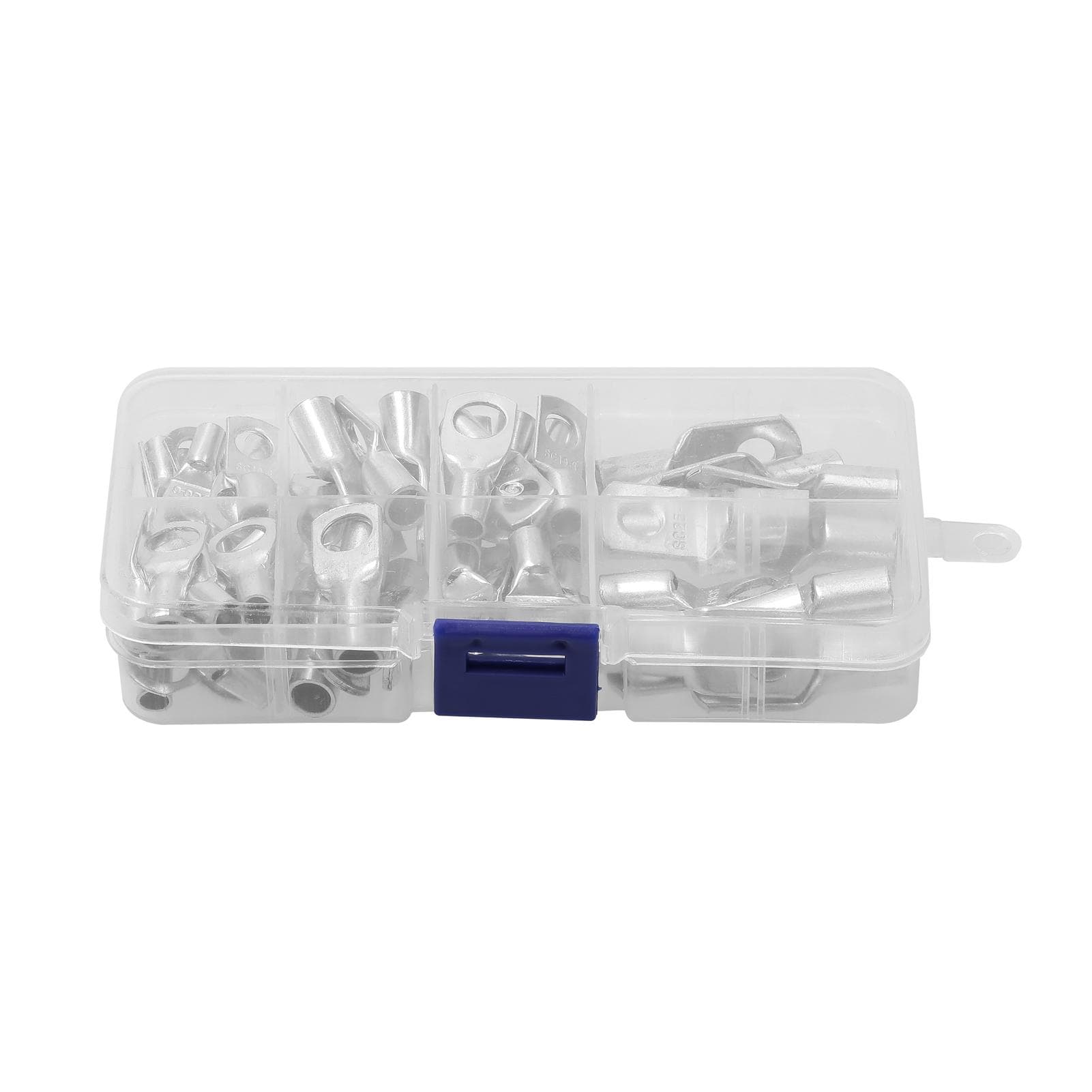 60pcs Assortment Car Auto Copper Rings Terminal Set Wire Crimp Fittings Battery Bare Cable Heat 60pcs Termials Set multicolour