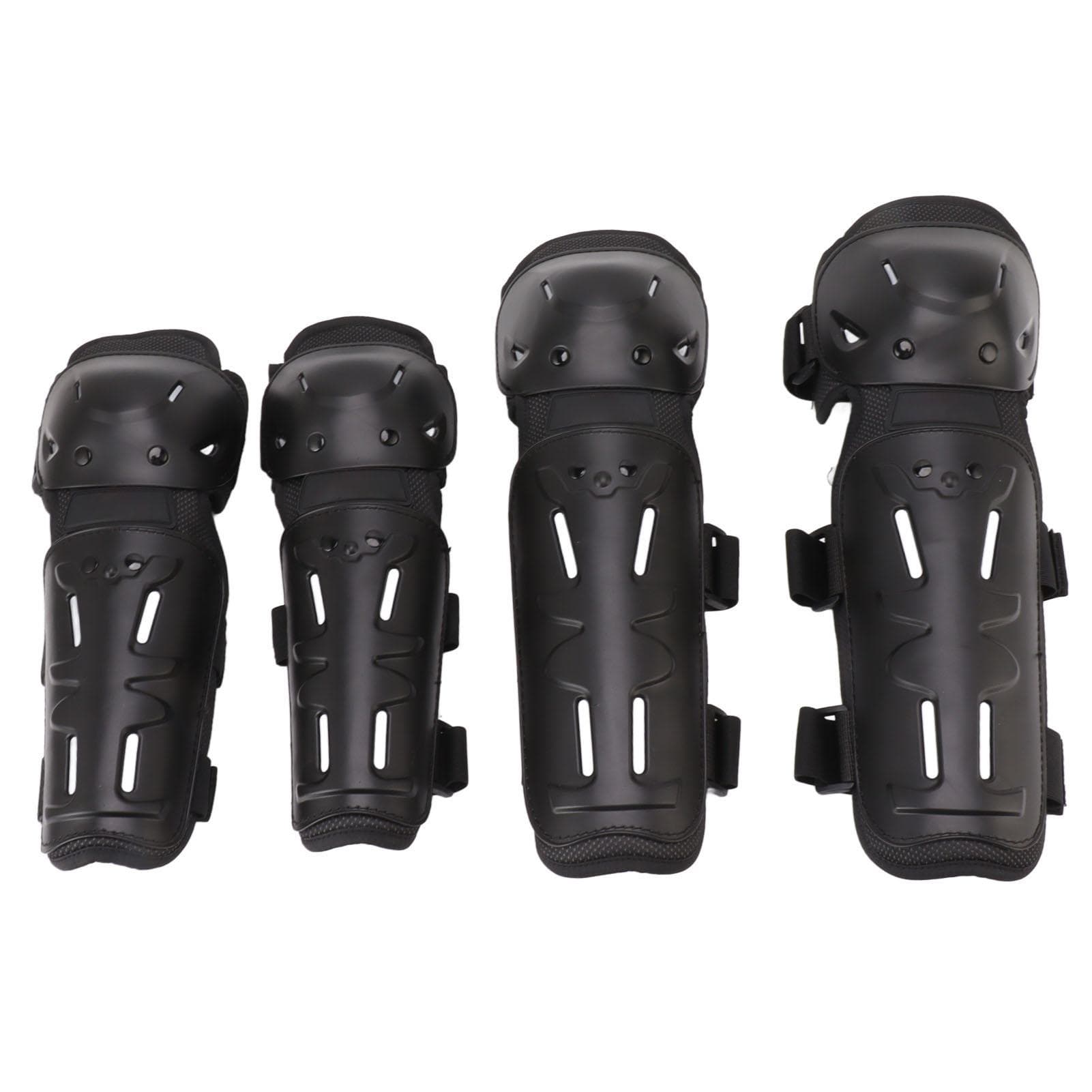 4Pcs Motorcycle Elbow Knee Pads Adjustable Adult Dirt Bike Elbow Knee Protective Guards for