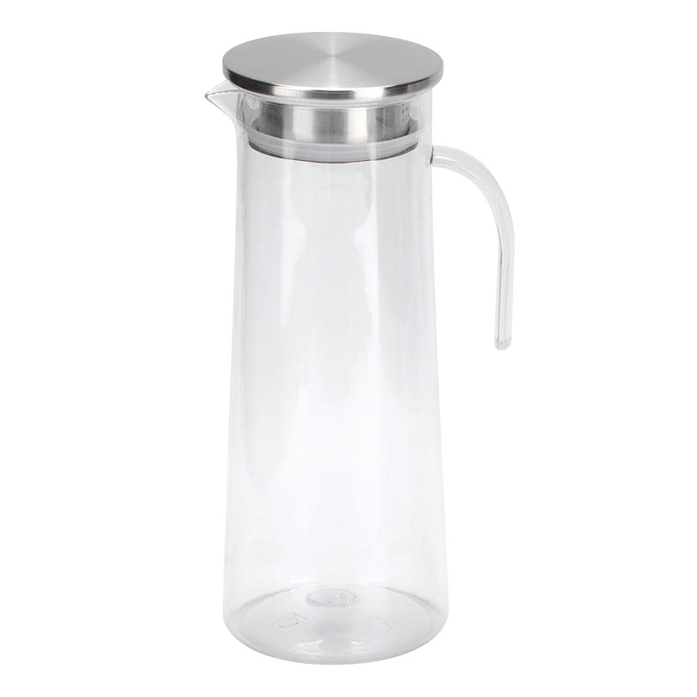 1.2L Acrylic Transparent Juice Bottle Cold Water Pitcher Jug for Bar Home UseStainless Steel Lid