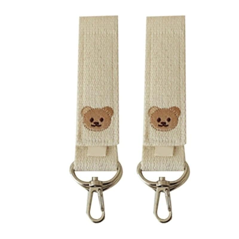 2Pcs Baby Stroller Hooks For Hanging Mommy Bags Pushchair Stroller Bag Hook Diaper Bags Scooters Pram Accessories white