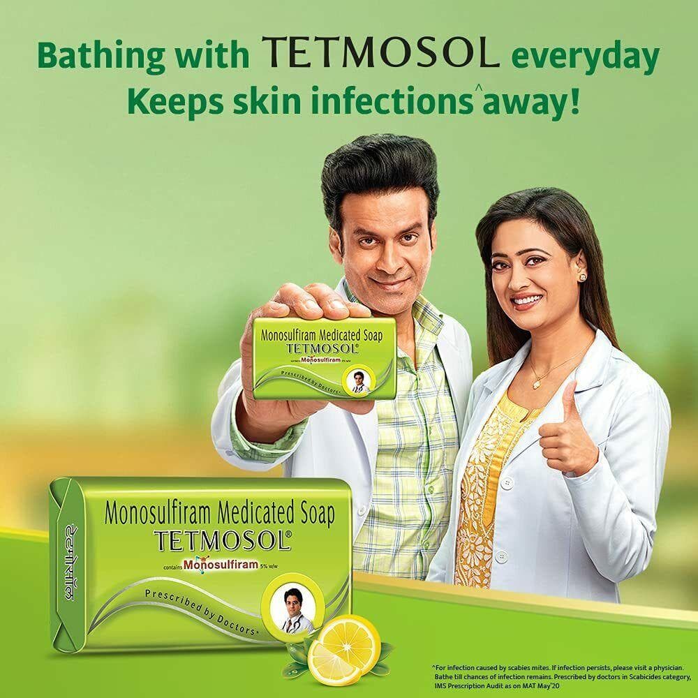 Pack of 4 X Tetmosol Medicated Soap 100 gm