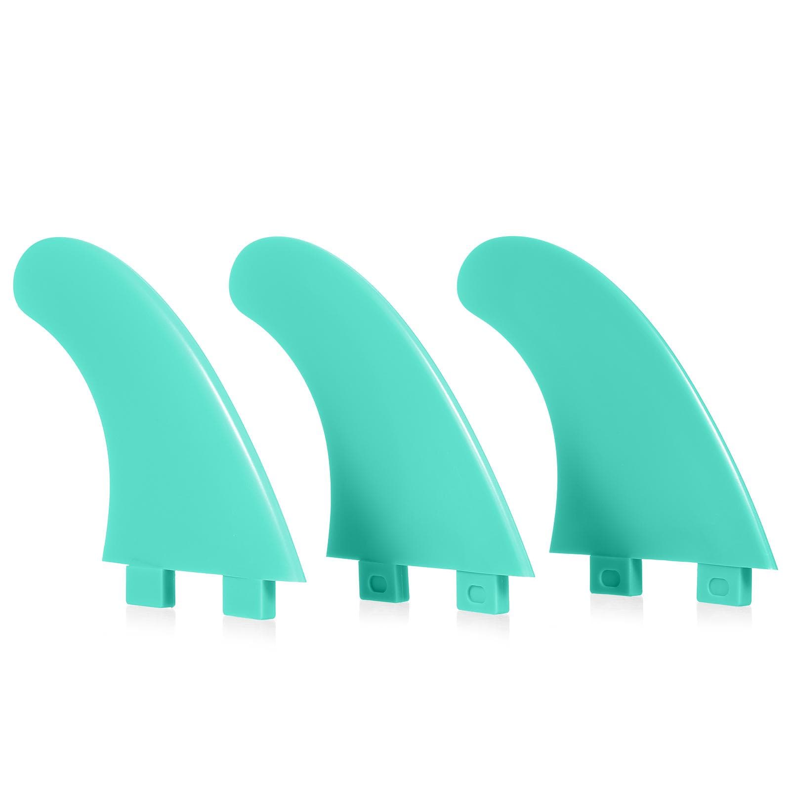 3pcs Surfboard Fins 4.5 Inch G5 Surf Fins Stand Up Paddle Board Thruster Fins Accessories green