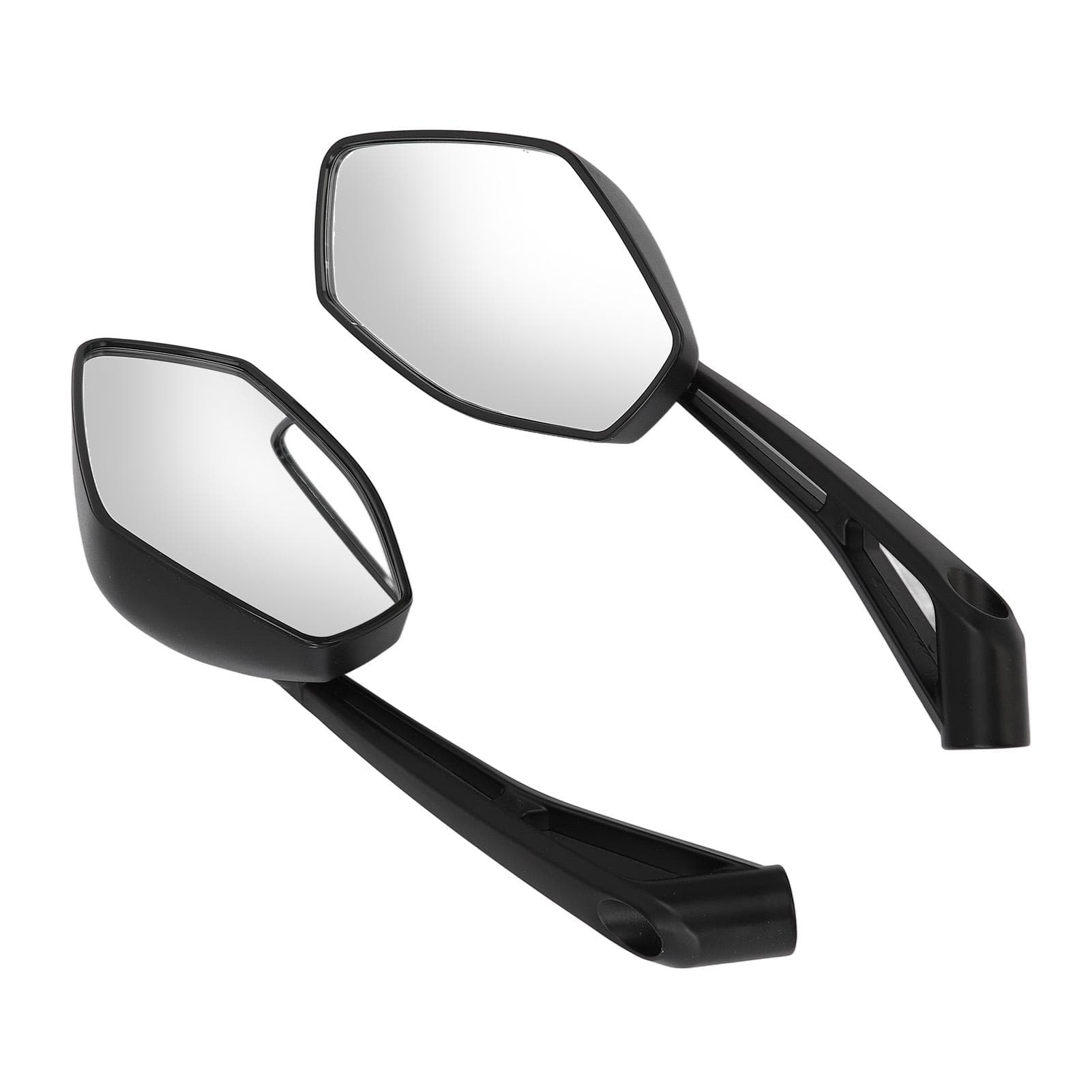 2PCS Motorcycle Rearview Mirror Clear Vision Wide Angle Shockproof Handlebar Side Mirror Universal