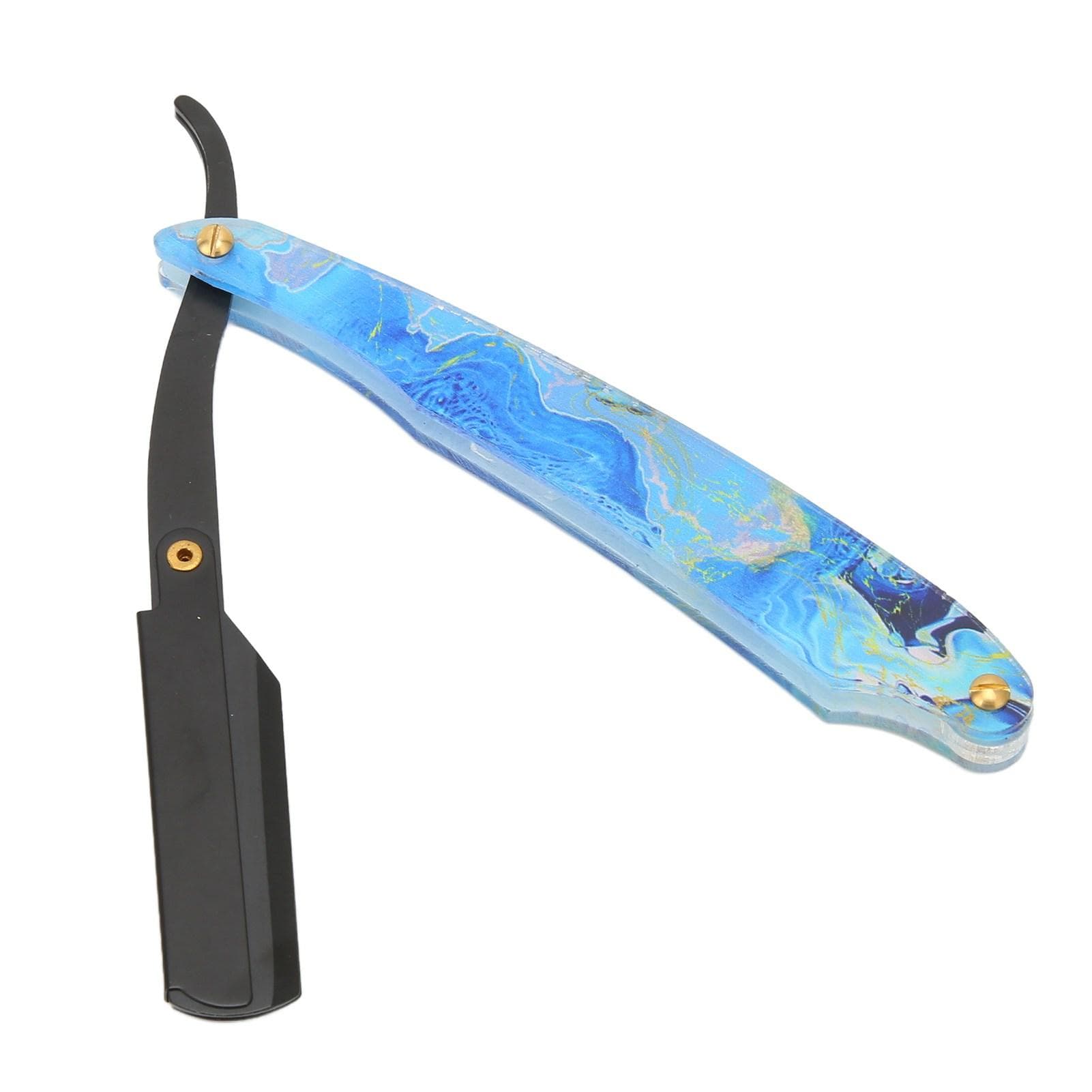Barber Straight Edge Razor Holder Without Blades Acrylic Handle Vintage Style for Men Shaving