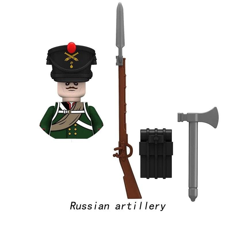 Medieval Napoleonic Wars Military Figure Building Block Prussian British French Italy Spain Knight Navy Soldier Bricks