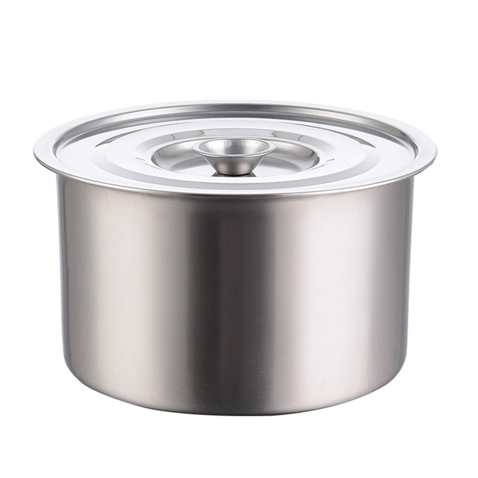 Stockpot Stainless Steel Easy to Clean High Temperature Resistant Multifunctional with Lid Soup Pot 16cm / 6.3in