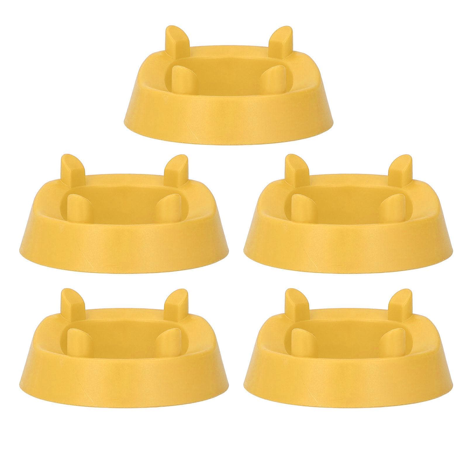 5Pcs Round Ball Display Stand Plastic Ball Holder for Football Basketball Volleyball Rugby Yellow