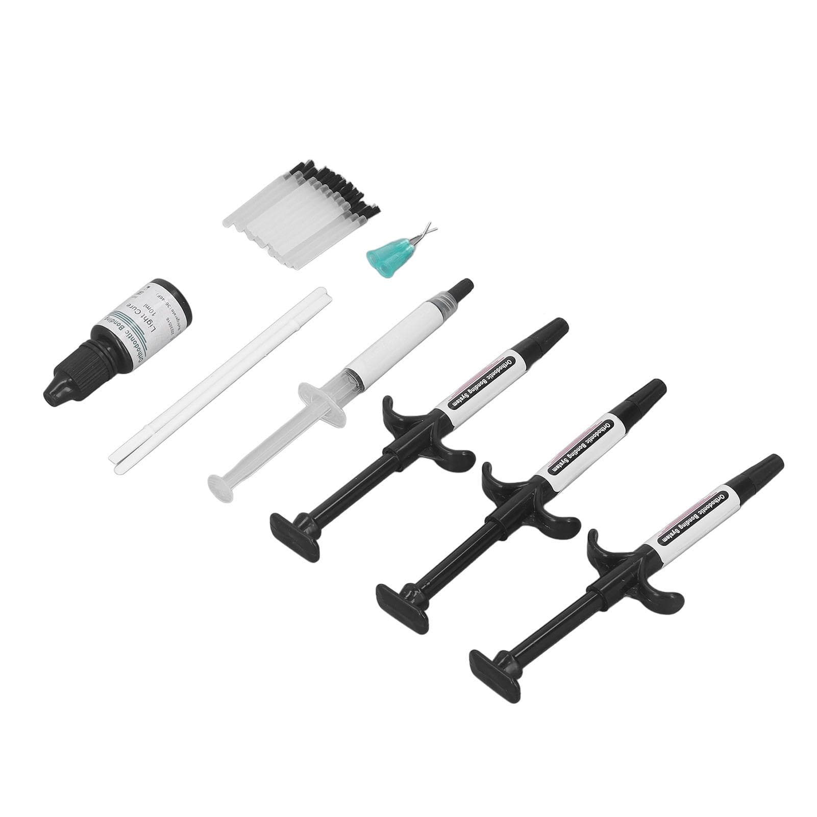 Dental Adhesive Cure Syringe High Bond Strength Orthodontic Dental Bonding Light Cured Kit Black
