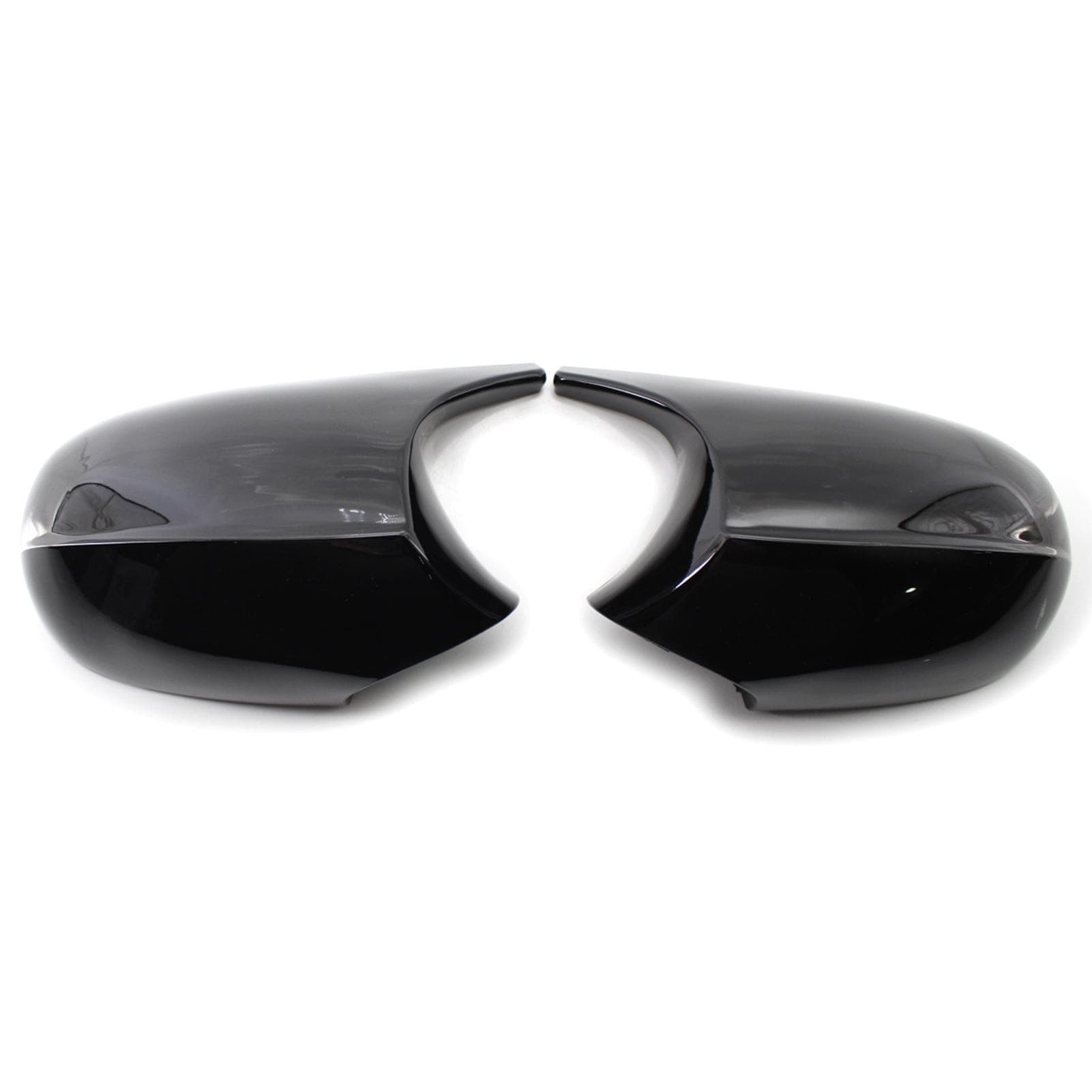 Rearview M3 Style Side Mirror Shells Side Wing Mirror Cover Cap Bright Black Style Pair Replacement black