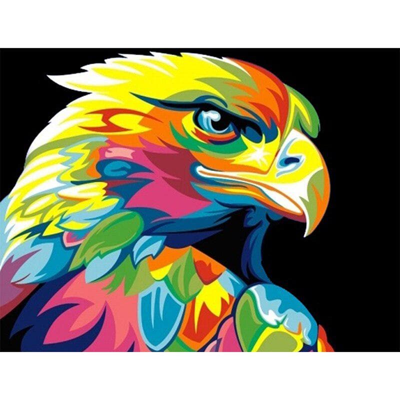5D DIY Diamond Painting Colorful eagle Diamond Embroidered Cross stitch Rhinestone Mosaic 20X30CM