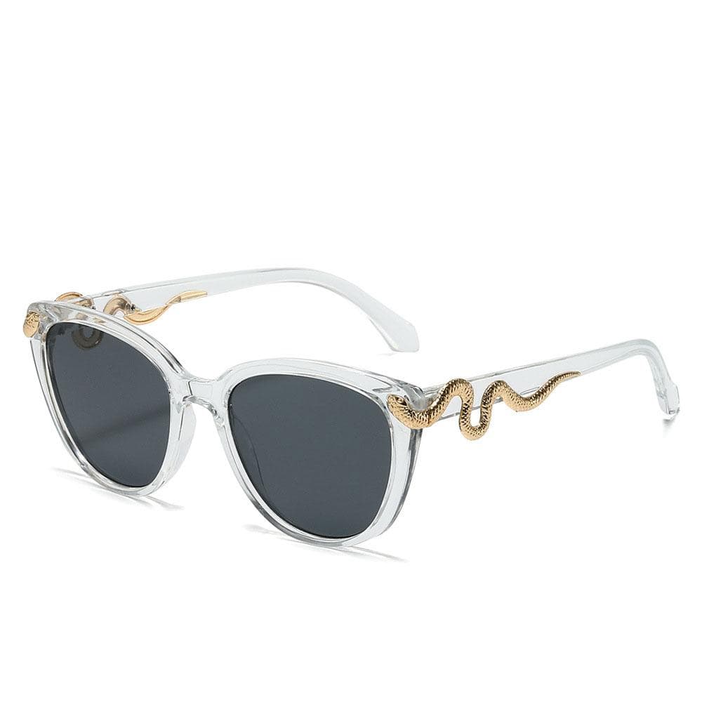 Vintage Y2K Cat Eye Gold Snake Sunglasses Women Men Punk Sexy Luxury Designer Shades UV400