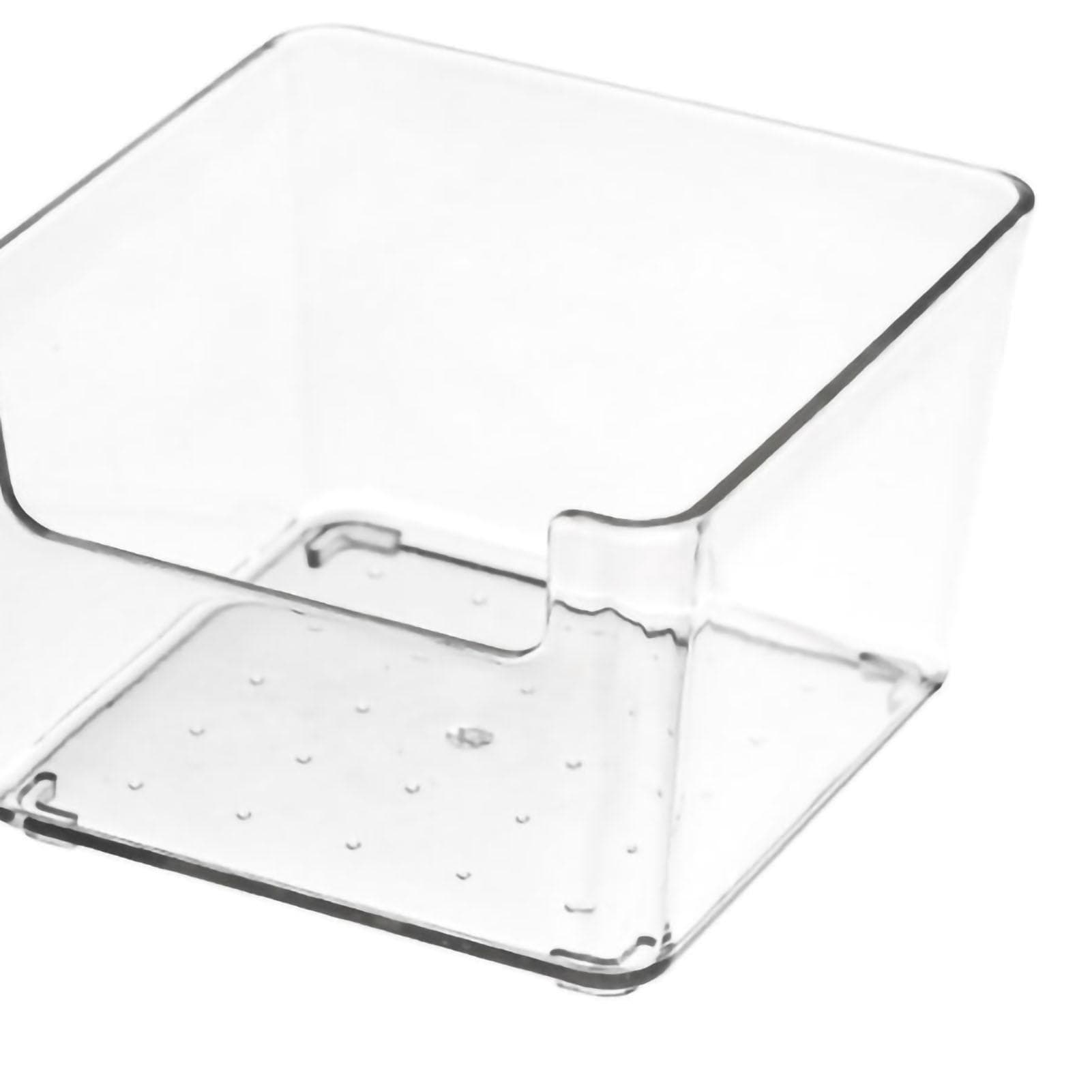 Drawer Storage Trays Durable Transparent Plastic Drawer Storage Divid Box for Kitchen Small Square Small Square Box