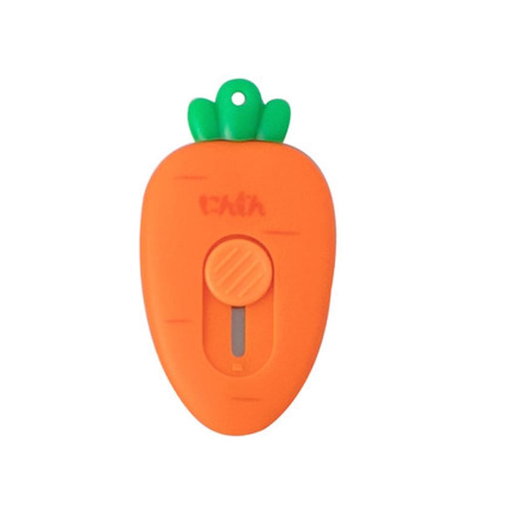 Cute Carrot Shaped Utility Knife Retractable Art Envelope Utility Knife For Packages Box Cutters,Cutting Paper Craft Cardboard