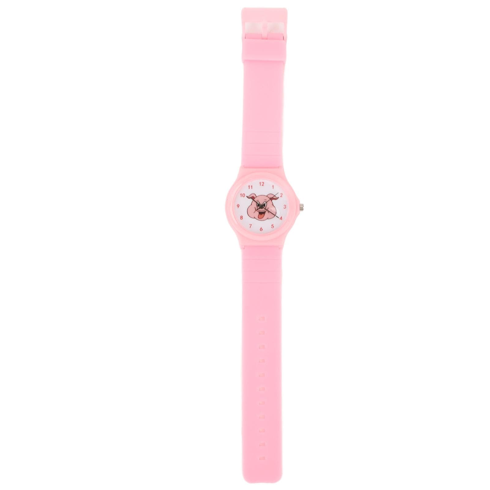 Kids Analog Watch Waterproof 3.6cm Dial Cartoon Cute Pig Accurate Timekeeping Digital Quartz Watch