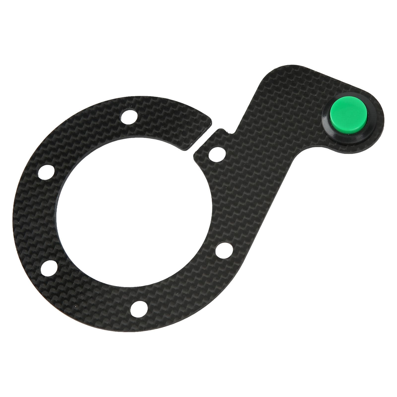 Steering Wheel Horn Button 6 Hole Carbon Fiber Comfortable Touch Sensitive Replacement For MOMO green