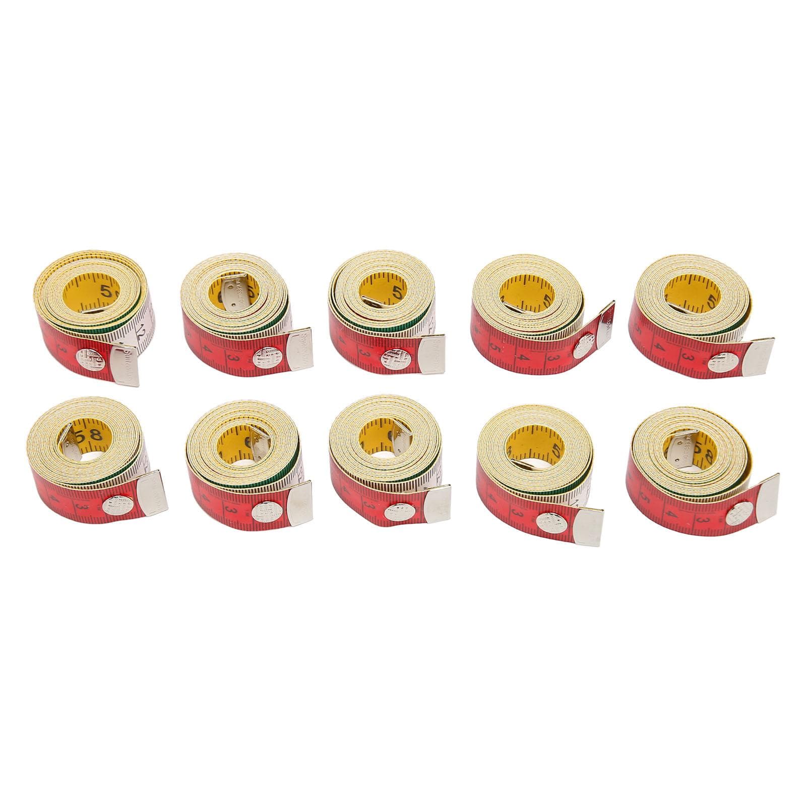 10pcs Soft Measuring Tape 60Inch 150cm Double Sided Colorful Clear Scale Body Measuring Tape for