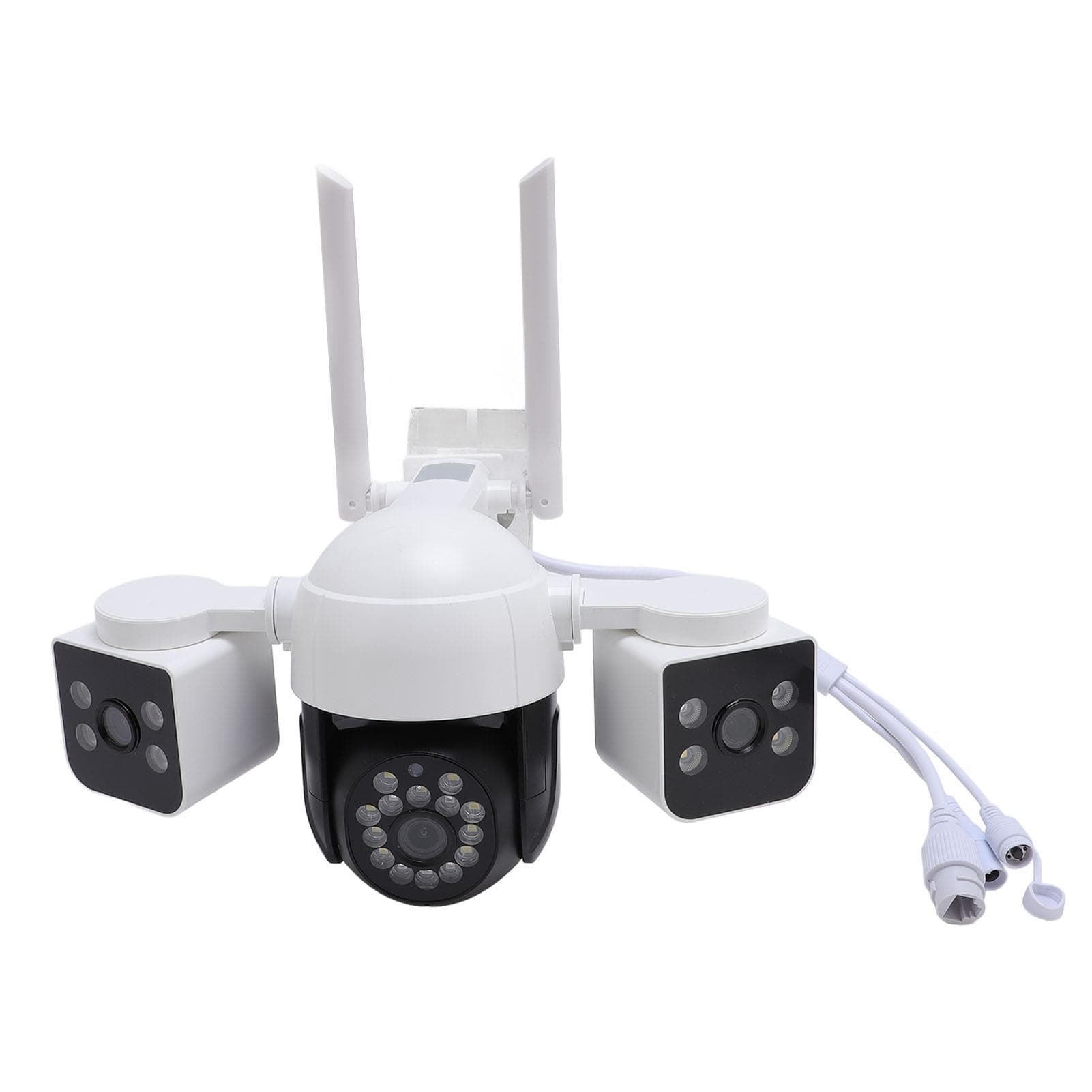Wireless Security Camera Three Lens 6MP HD 360 Degree Pan Tilt 2 Way Talk Outdoor Surveillance EU Plug