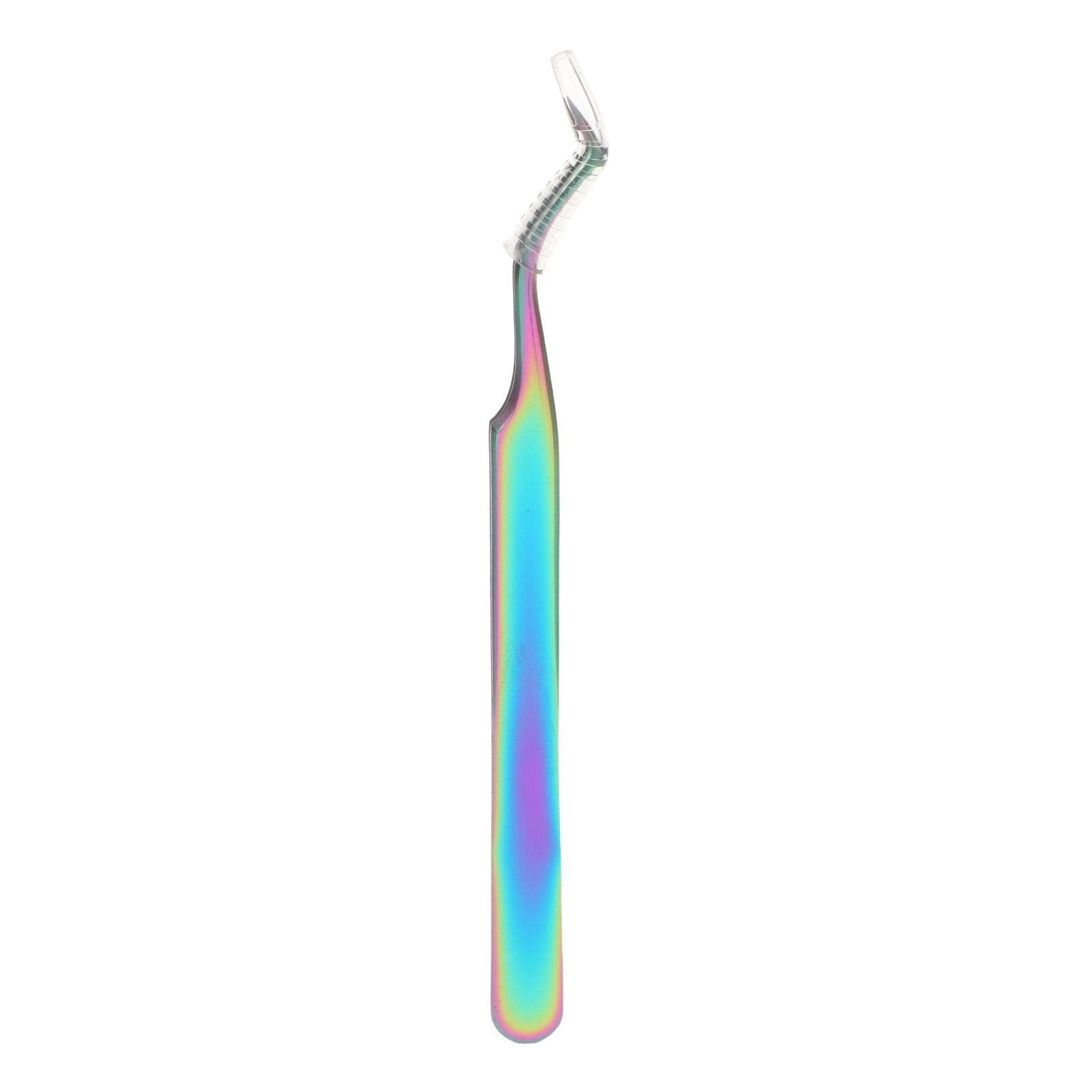 Lash Tweezers Accurate Clamping Stainless Steel Professional Eyelash Extensions Tweezers Curved