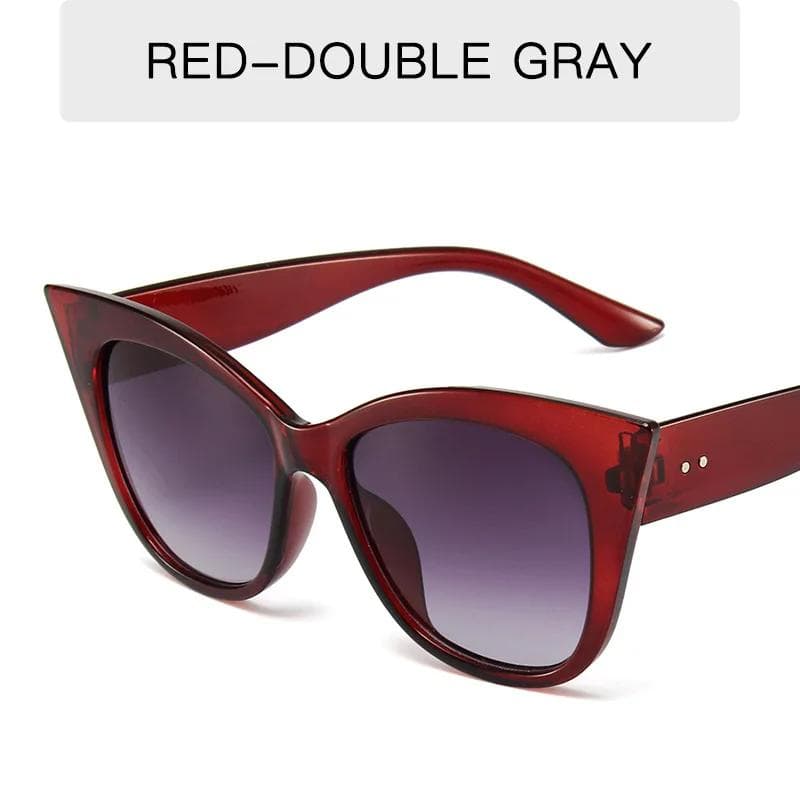 1pcs Fashion Cat Eye Sunglasses Women Retro Big Frame UV400 Protection Black White Oculos De Sol Female Shades As shows