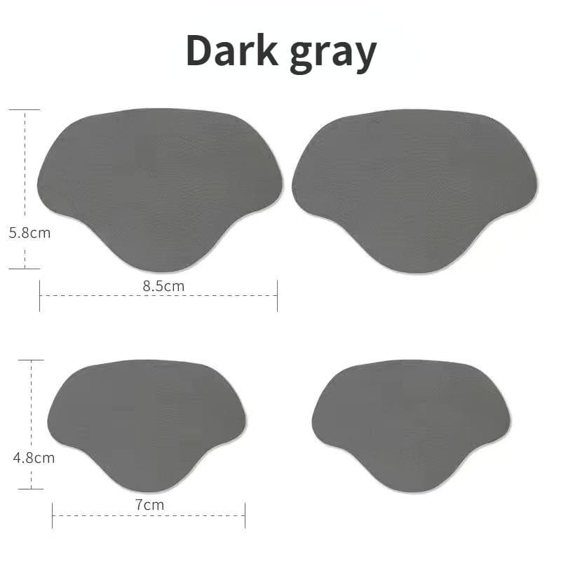 8Pcs Insoles Heel Repair Subsidy Sticky Shoes Hole In Cobbler Sticker Back Sneaker Lined with Anti-Wear After Heel Stick Foot Care dark gray