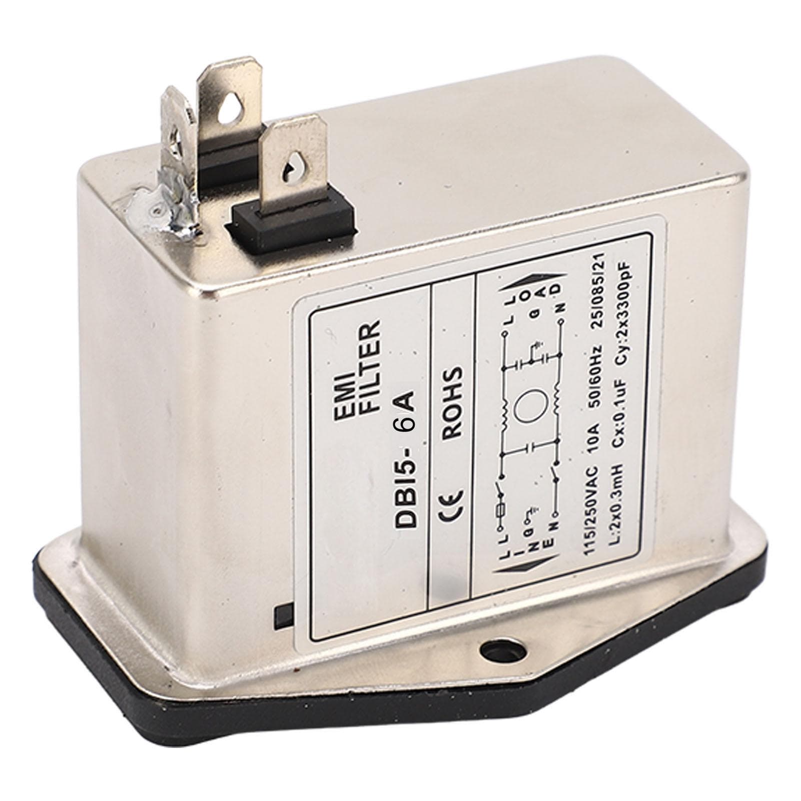 EMI Power Filter Single Phase IEC Socket Panel Power Line Filter Noise Suppressor for Medical