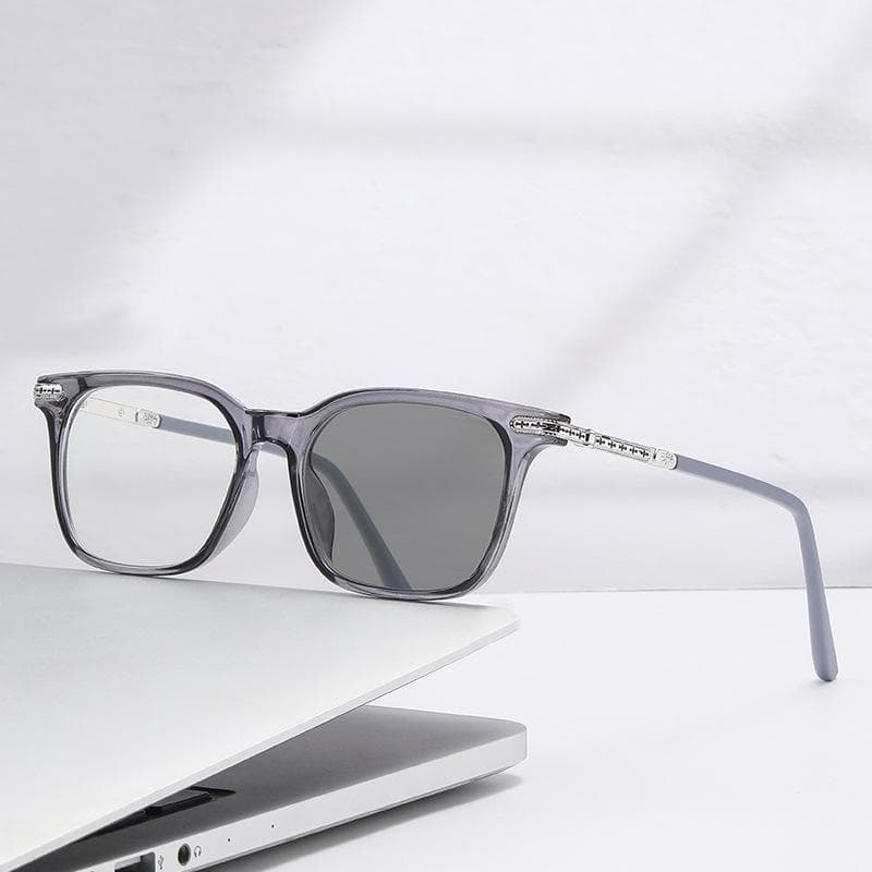 Photochromic Sunglasses Black Frame Tortoiseshell Anti Blue Light Myopia Glasses 6160 -2